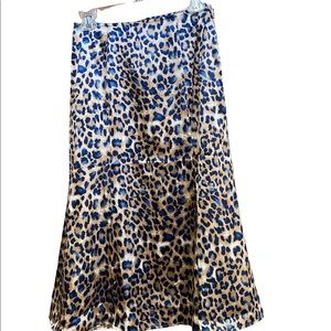 Super sexy night out Women's Leopard Print Satin Midi Skirt